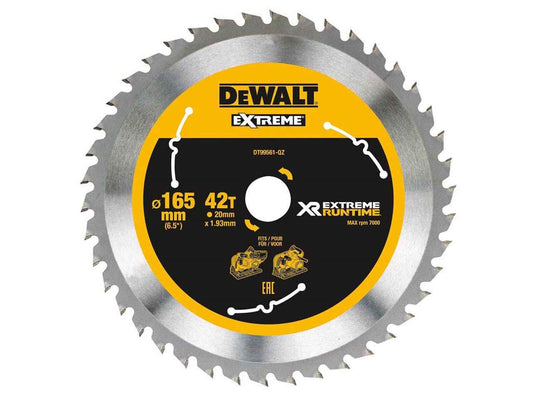 FLEXVOLT 165 x 20mm 42T PLUNGE SAW BLADE