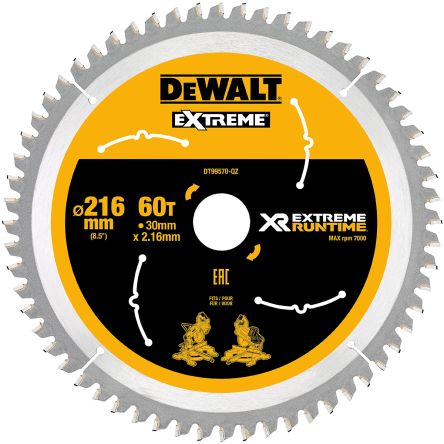 FLEXVOLT 216 x 30mm 60T MITRE SAW BLADE