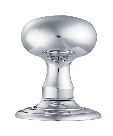AQ34CP OVAL MORTICE KNOB CHROME PLATED *DES*