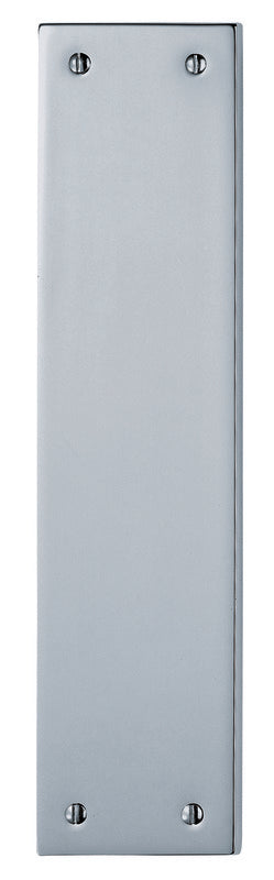 VICTORIAN FINGER PLATE SATIN 12" X 2.3/4" CHROME *DES*