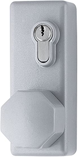 AR885K-SE CYLINDER KEY LOCK KNOB SILVER (PANIC)