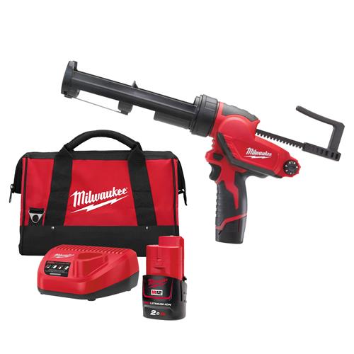 MILWAUKEE M12PCG/310CC-201B 12V 310ML CAULKING GUN 1X2AH