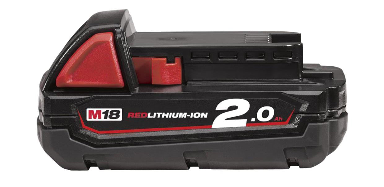 MILWAUKEE M18B2 18V 2.0AH RED LITHIUM ION BATTERY
