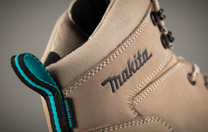 MAKITA MK402M ANJO SAFETY BOOT SIZE 8 STONE LEATHER