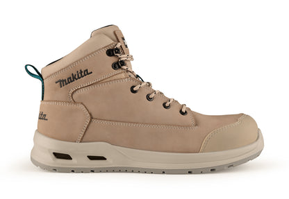 MAKITA MK402M ANJO SAFETY BOOT SIZE 8 STONE LEATHER