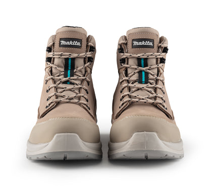 MAKITA MK402M ANJO SAFETY BOOT SIZE 8 STONE LEATHER