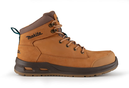 MAKITA MK403M KYOTO SAFETY BOOT SIZE 11 TAN LEATHER