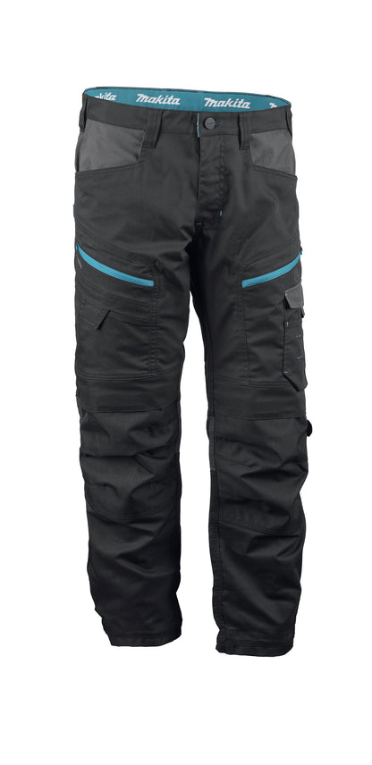 MAKITA MK303M VECTOR STRETCH TROUSERS BLACK W34" L29"
