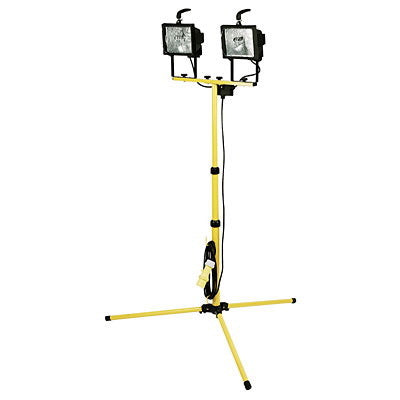 HALOGEN TWIN HEAD 500W 240V SL1000CT TRIPOD DOUBLE LIGHT