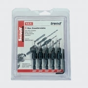 SNAP/CS/SET 5 PCE CONTERSINK SET WITH PILOT DRILL 4-12G