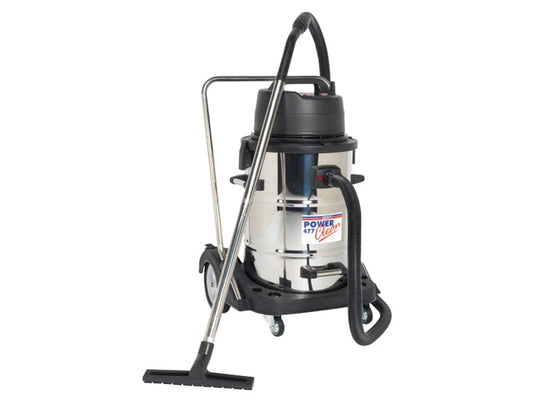 Vacuum Cleaner Industrial Wet & Dry 77L Stainless Steel