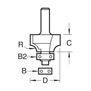 TREND C078 TC 1/4" OVOLO & ROUNDING OVER 9.5MM RADIUS