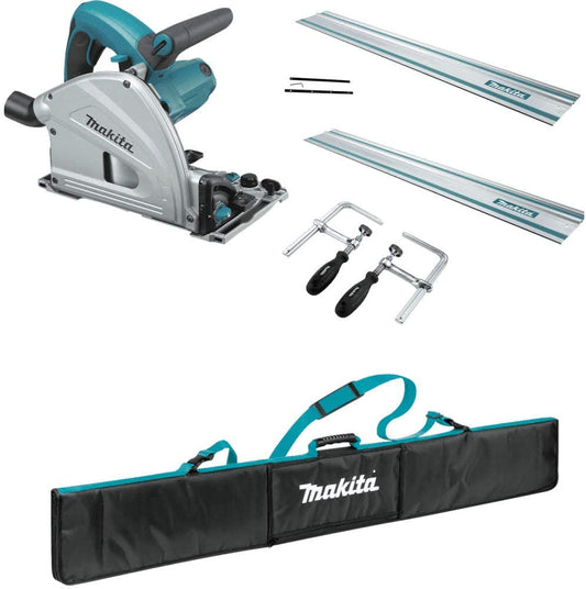 MAKITA PLUNGESAW SP6000J 240V 2 RAILS CONNECTORS CLAMP BAG