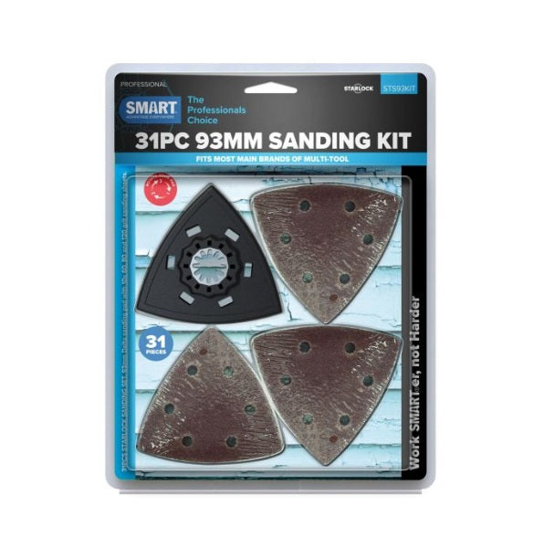 SMART STARLOCK BACKINGPAD 93MM DELTA SANDING SHEET 31PC
