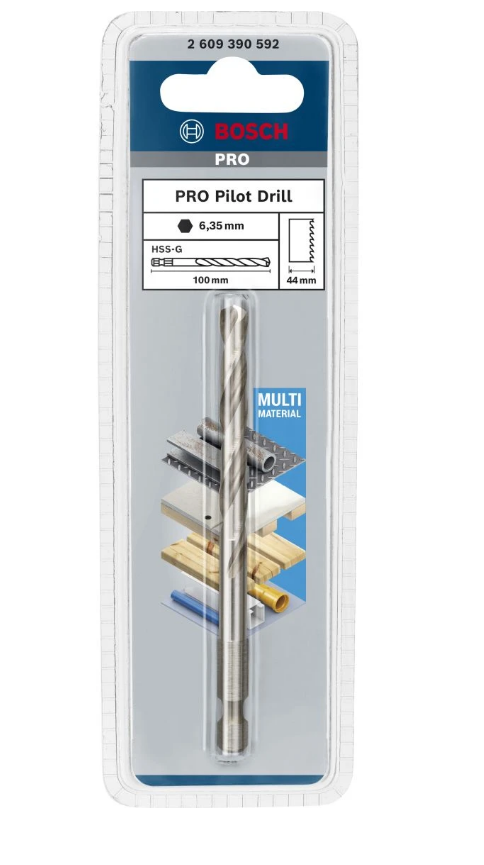 BOSCH HSS GROUND PILOT DRILL FOR HOLESAWS 2609390592