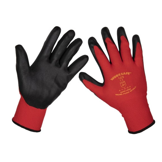 Brick/Block Glove (Red/Black) Extra Large 6 Pack ECA LABEL