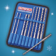 10 Piece SDS Drill Bit Set faithfull