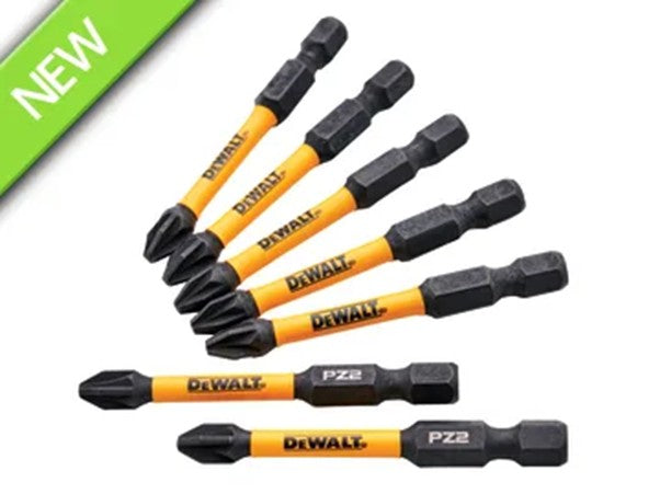 5+2 PZ2 Screwdriver Bit Pack Dewalt 50mm PZ2 Impact Bits