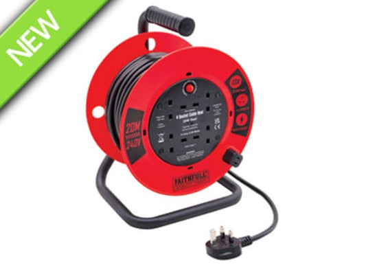 Faithfull 20m 13A Cable Reel