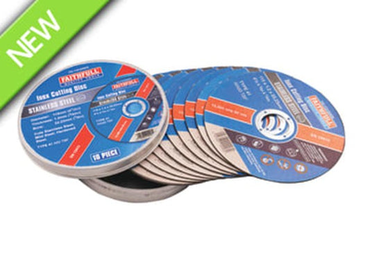 10 Pc 115mm INOX Cut Off Wheel Faithfull