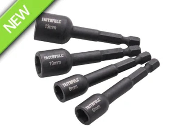 4 Piece Impact Nut Driver Set Faithfull