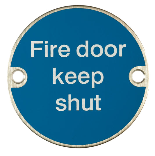 X2020S 76MM FIRE DOOR KEEP SHUT SIGN SSS