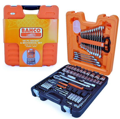 BAHCO S106 1/4 & 1/2 SOCKET SPANNER SET 106PCE
