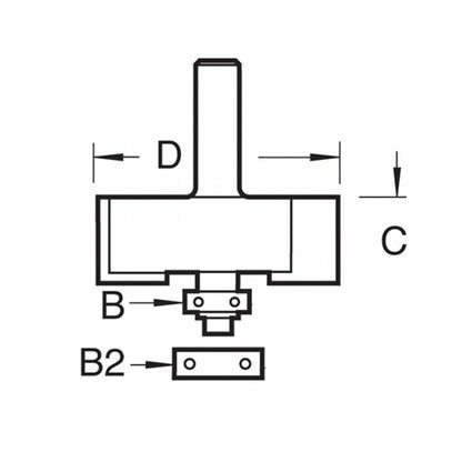 TREND C193 X 1/4TC B/GUIDED REBATER 31.8MM DIA X 15.9M