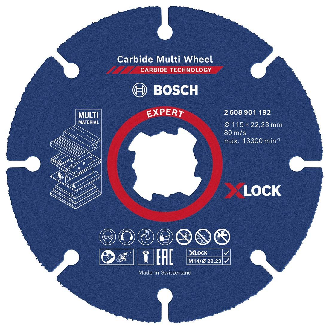 BOSCH 115 X 22.2MM MULTI WHEEL FOR X-LOCK & STANDARD GRINDER