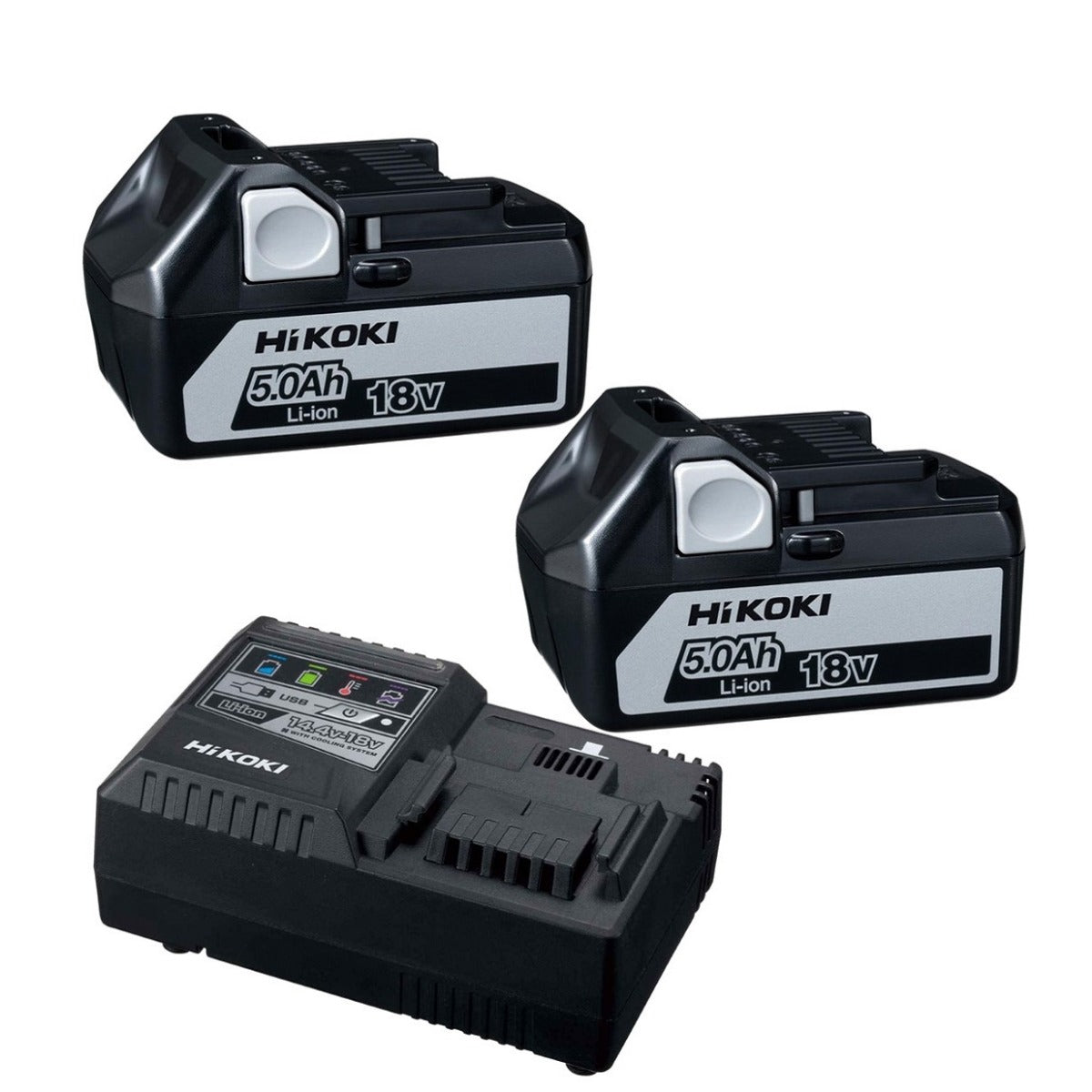 HIKOKI 18V UC18YSL3 BSL1850 X CHARGER & 2 BATTERIES