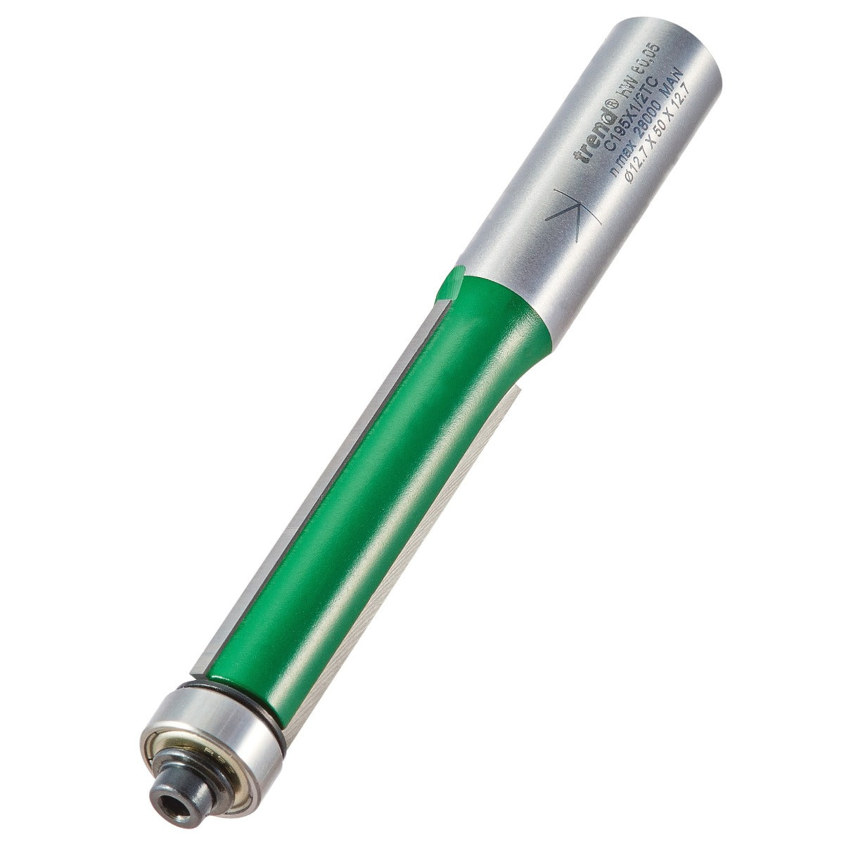 TREND C195 X 1/2TC B/GUIDED TRIMMER 12.7MM DIA X 50MM