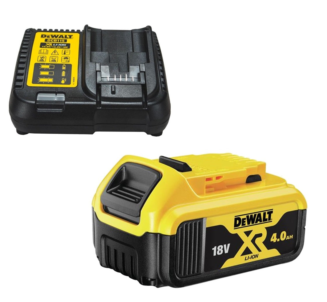 DEWALT 18V XR DCB182 18V 4AH BATTERY + DCB115 CHARGER