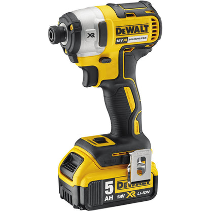 DEWALT DCF887P2 18V XR 3 SP B/LESS IMPACT DRILL 2 X 5.0AH
