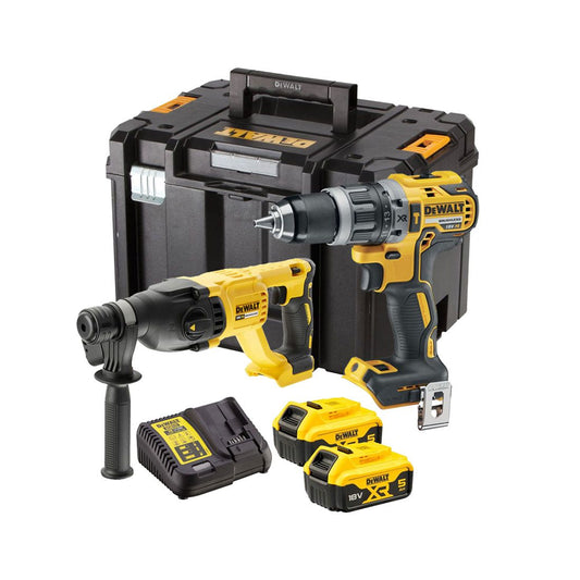 DEWALT DCK2071P2T 18V XR TWIN KIT DCH133 DCD796 2 X 5.0AH