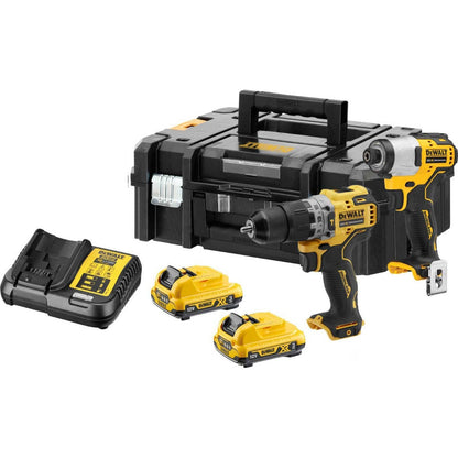 DEWALT DCK2111L2T 12V SUB COMPACT B/LESS TWIN KIT 2X3AH