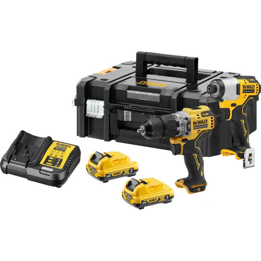 DEWALT DCK2111L2T 12V SUB COMPACT B/LESS TWIN KIT 2X3AH