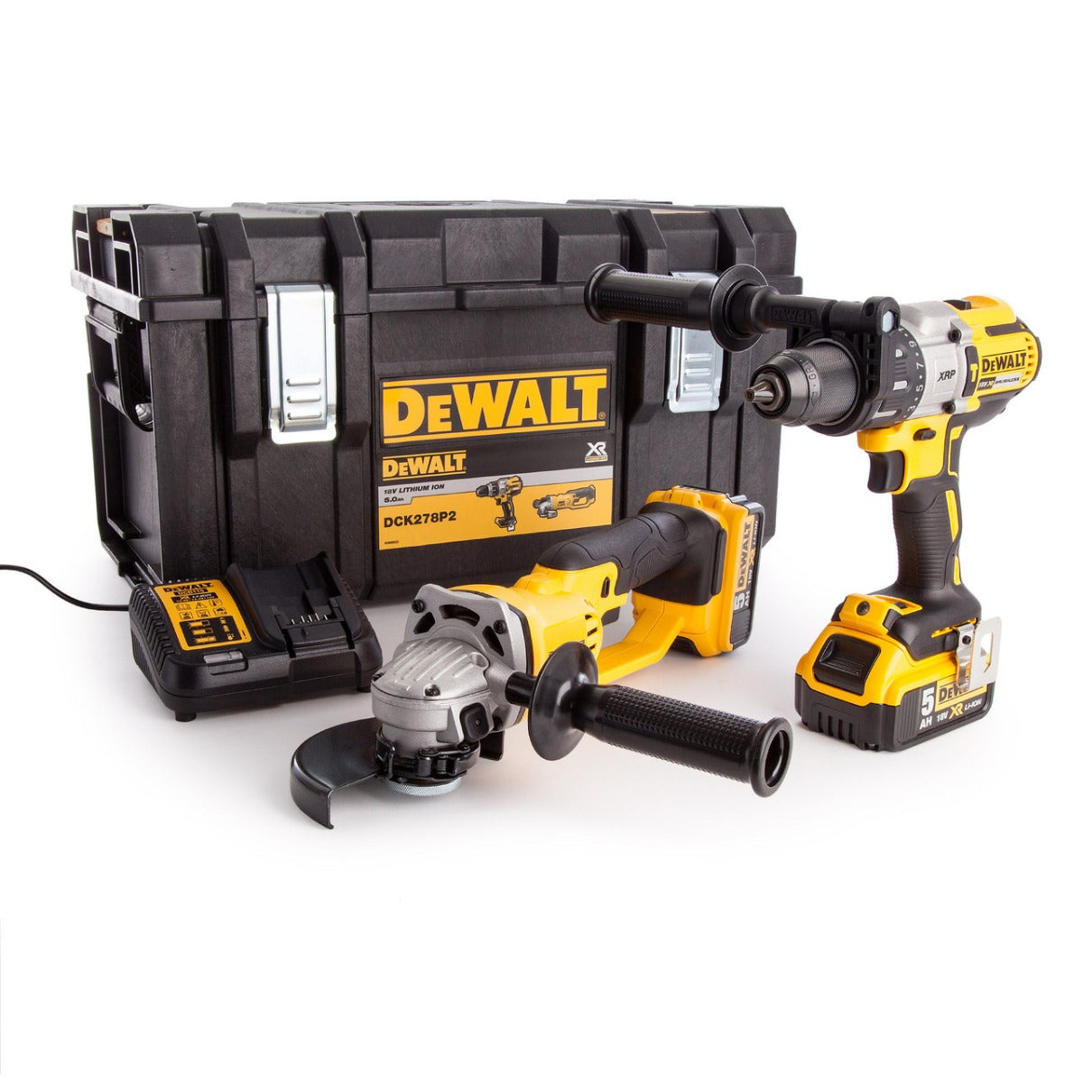DEWALT DCK278P2 18V XR TWIN KIT 996 & 412 2 X 5.0AH DS300