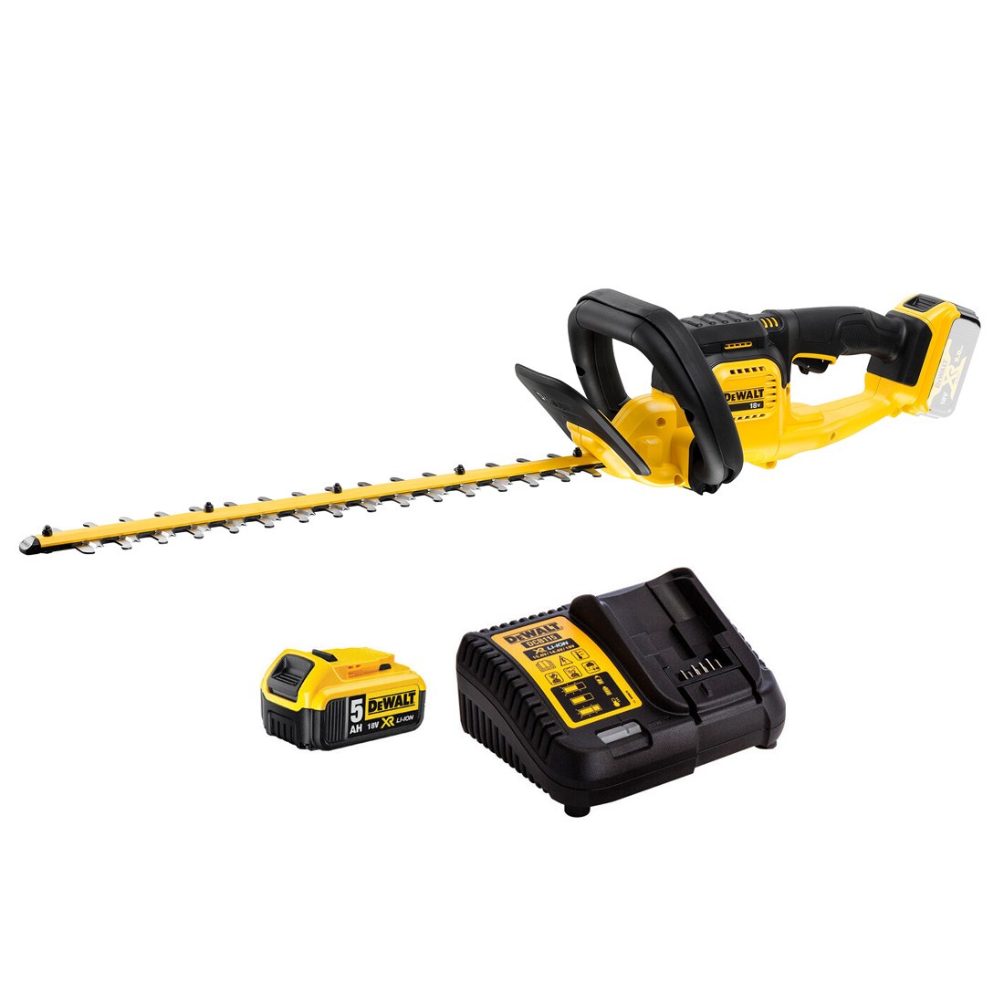DEWALT DCMHT563P1 18V XR B/LESS HEDGE TRIMMER 1 X5.0AH