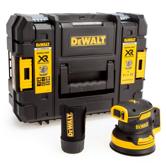 DEWALT DCW210NT 18V XR SANDER 125mm ORBITAL BODY IN CASE