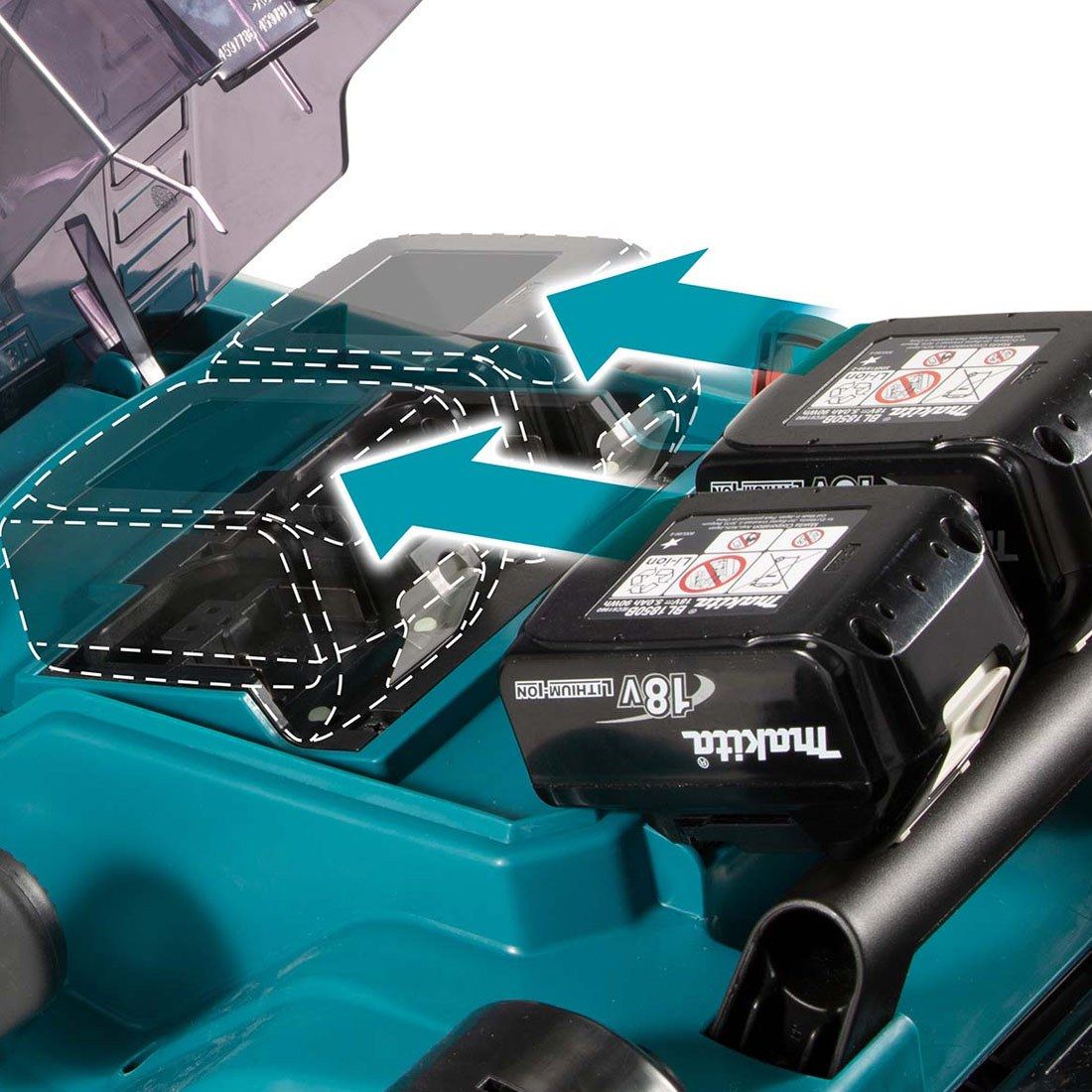 MAKITA DLM382CT2 36V (2X18V) LXT MOWER 2 X 5.0AH DC18SH
