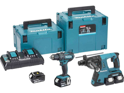 MAKITA DLX2137PTJ LXT 2 PCE COMBO KIT 4 X 5.0AH