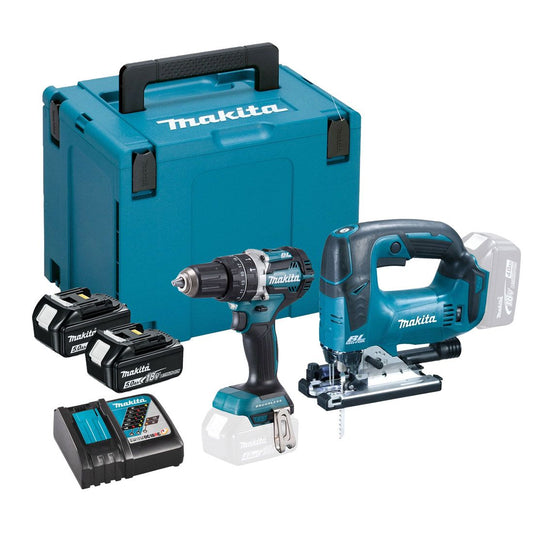 MAKITA DLX2202TJ1 18V LXT B/L KIT DJV182 DHP484 2 X 50AH