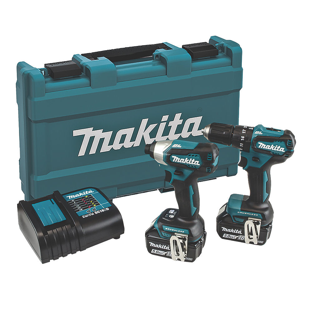 MAKITA DLX2221ST 18V LXT TWIN KIT 2 X 5.0AH DHP483 DTD155