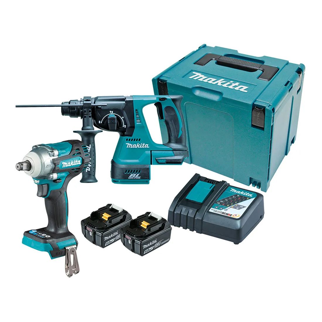 MAKITA DLX2372TJ 18V LXT TWIN KIT 2 X 5.0AH