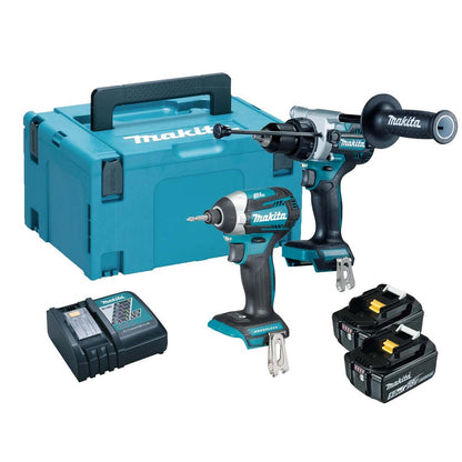 MAKITA DLX2412TJ 18V LXT TWIN KIT DHP486 DTD154 2 X 5.0AH