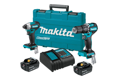 MAKITA DLX2414ST 18V LXT TWIN KIT DHP487 DTD157 2 X 5.0AH