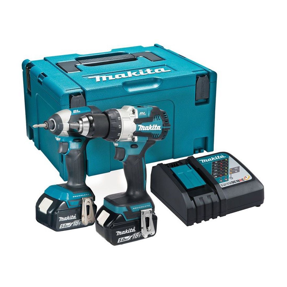 MAKITA DLX2507TJ 18V LXT TWIN KIT DHP489 DTD153 2 X 5.0AH