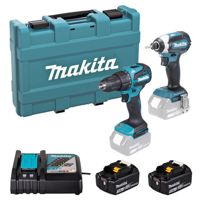 MAKITA DLX2537ST 18V LXT B/L COMBO KIT 2X5AH DHP490 DTD153
