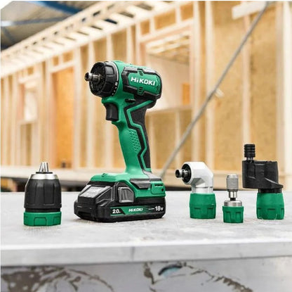 HIKOKI DS18DDQJRZ 18V 5 IN 1 B/LESS DRILL 2 X 2.0AH