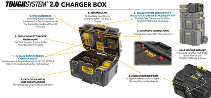 DEWALT DWST83470-GB CHARGER TOUGHSYSTEM 2.0 BOX 240V